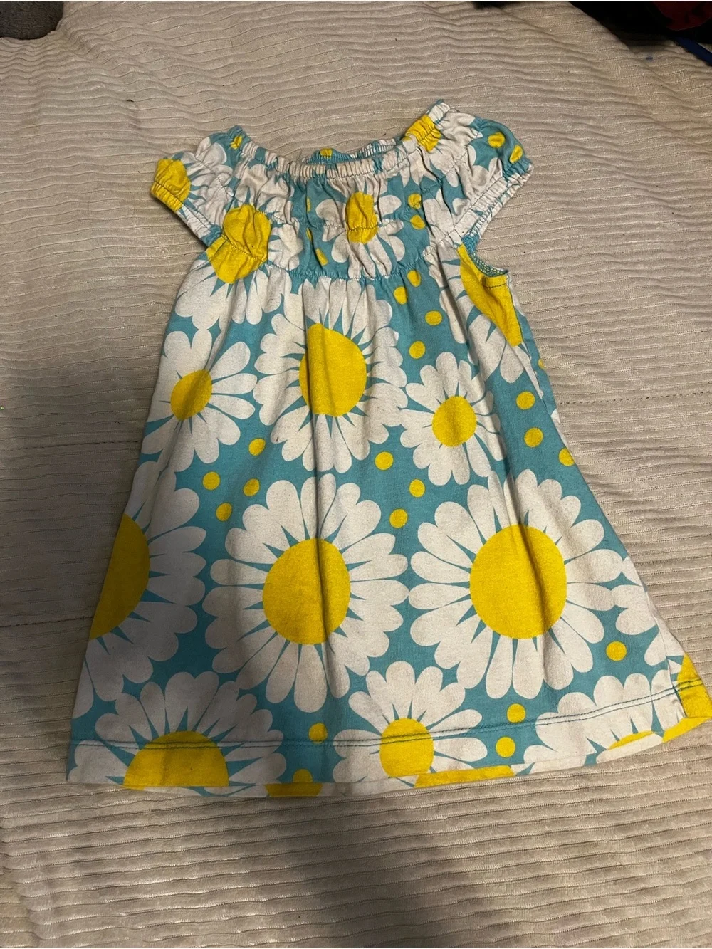 Circo Blue Sundress with White Daisies and Yellow Centers
